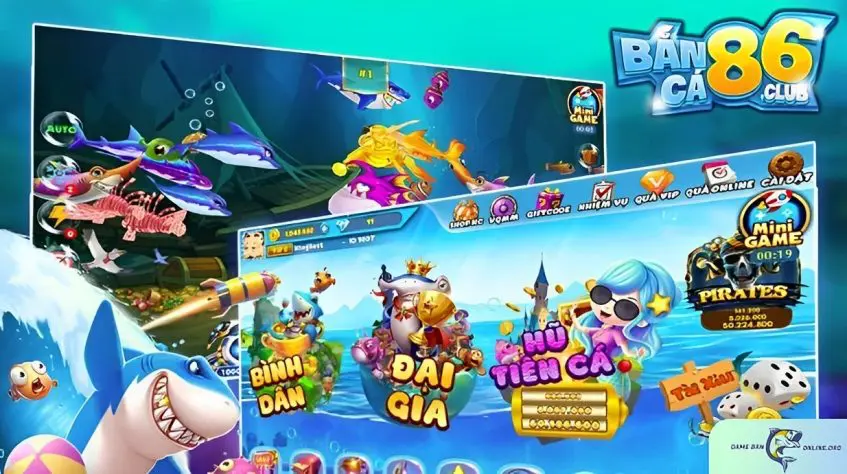 Trải nghiệm game bắn cá đổi thưởng tặng code tại 86 Club